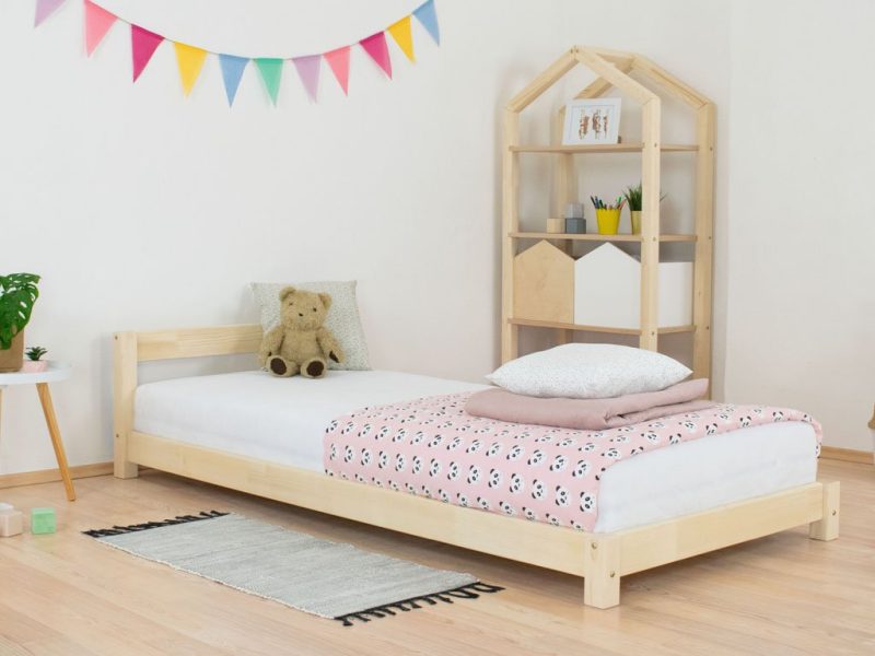 Lit bas enfant DREAMY en bois avec tête de lit
