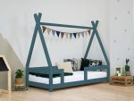 Lit tipi enfant NAKANA en bois avec barrière de sécurité fixe – Image 12