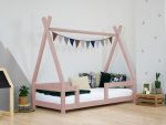 Lit tipi enfant NAKANA en bois avec barrière de sécurité fixe – Image 13