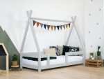 Lit tipi enfant NAKANA en bois avec barrière de sécurité fixe – Image 8