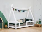 Lit tipi enfant NAKANA en bois avec barrière de sécurité fixe – Image 7