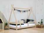 Lit tipi enfant NAKANA en bois avec barrière de sécurité fixe – Image 10