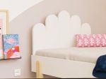 Lit simple enfant NOVA avec tête de lit arquée 90x200 cm au design scandinave – Image 3