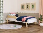Lit simple enfant NOVA avec paroi latérale 90x200cm au design scandinave