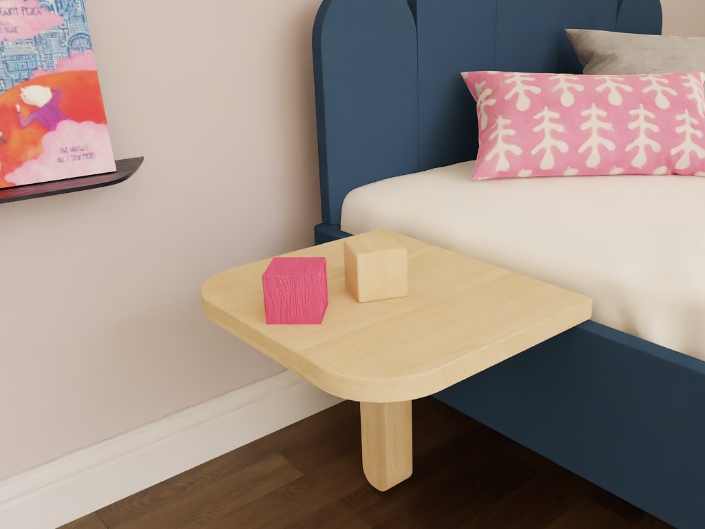 Table De Chevet Suspendue Nova - Bois Laqué