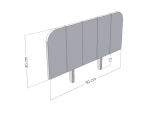 Tête de lit rectangulaire NOVA en bois – Image 5