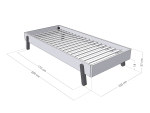 Lit simple enfant NOVA avec tête de lit rectangulaire 90x200cm au design scandinave – Image 5