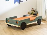 Lit voiture BEEP en forme de jeep en bois massif 80x160 cm – Image 4