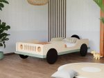 Lit voiture BEEP en forme de jeep en bois massif 80x160 cm – Image 2