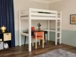 Lit mezzanine en bois MAKALU pour enfants – 90x200 cm – Image 2