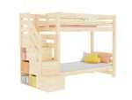 Lit superposé en bois ATLAS avec escalier de rangement latéral – Image 4