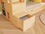 Lit superposé en bois ATLAS avec escalier de rangement latéral – Image 8