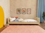 Lit enfant bas en bois BOBY avec tête et pied de lit – Image 4