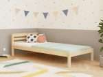 Lit simple enfant NODY pieds surélevés avec tête de lit