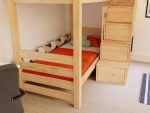 Lit superposé cabane ALPY avec escalier rangement – Image 11