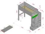 Lit mezzanine cabane MANASLU avec bureau et escaliers de rangement – Image 7